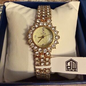 Elegant Gold and crystals  Women's 26 mm Watch